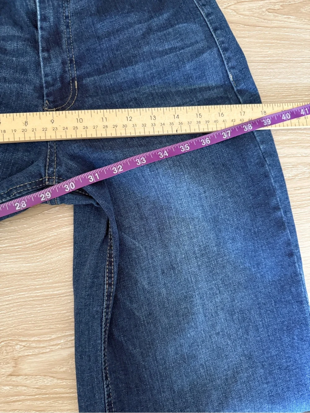 Oat 2/26 Wide Leg Jeans Dark Wash Mid Rise Relaxed Cut Off Capsule